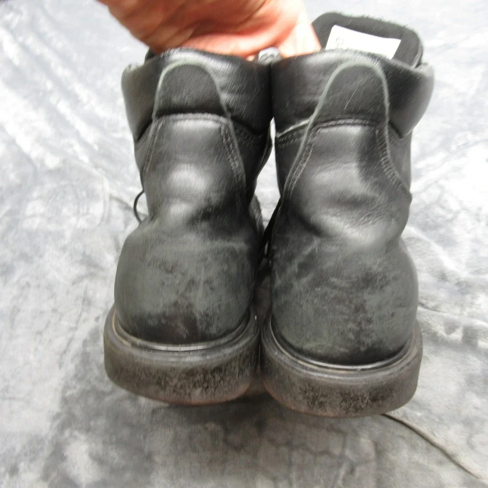Red Wing Work Boots Mens 13 D Black Leather‎ Safety Steel Toe Lace-Up USA Made